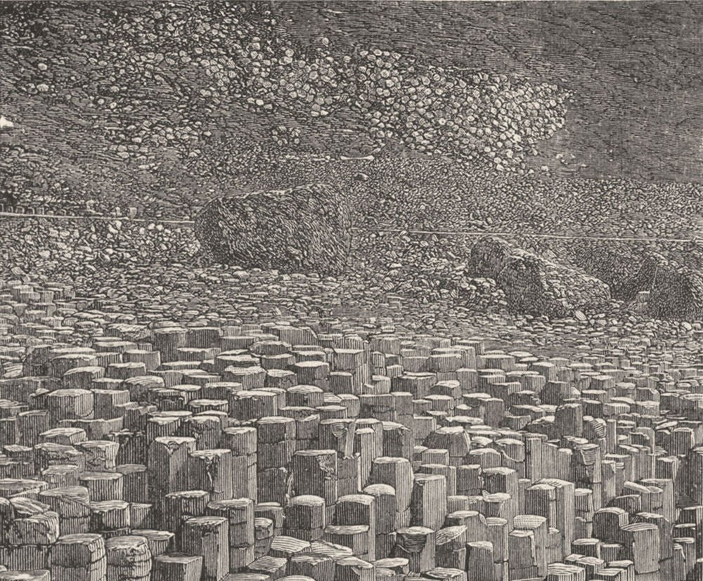 ULSTER. Antrim. Horizontal formation, Giant Causeway 1898 old antique print